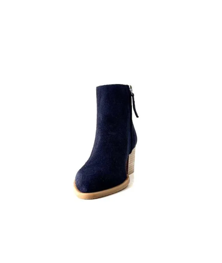 Ivoire0104a Ivoire A45151 Daim Bleu Marine*Femme Bottines Eté