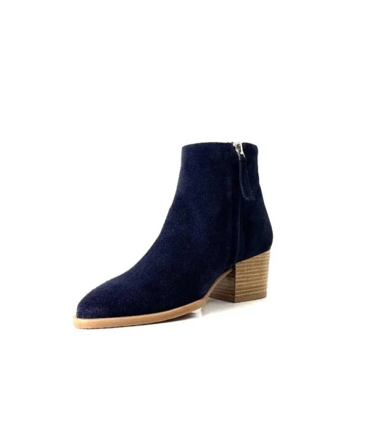 Ivoire0104a Ivoire A45151 Daim Bleu Marine*Femme Bottines Eté