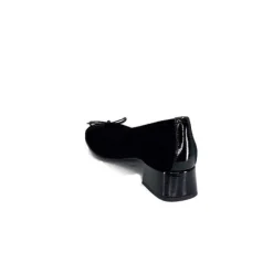 Ivoire0036a Ivoire Amarre Daim Noir*Femme Ballerines