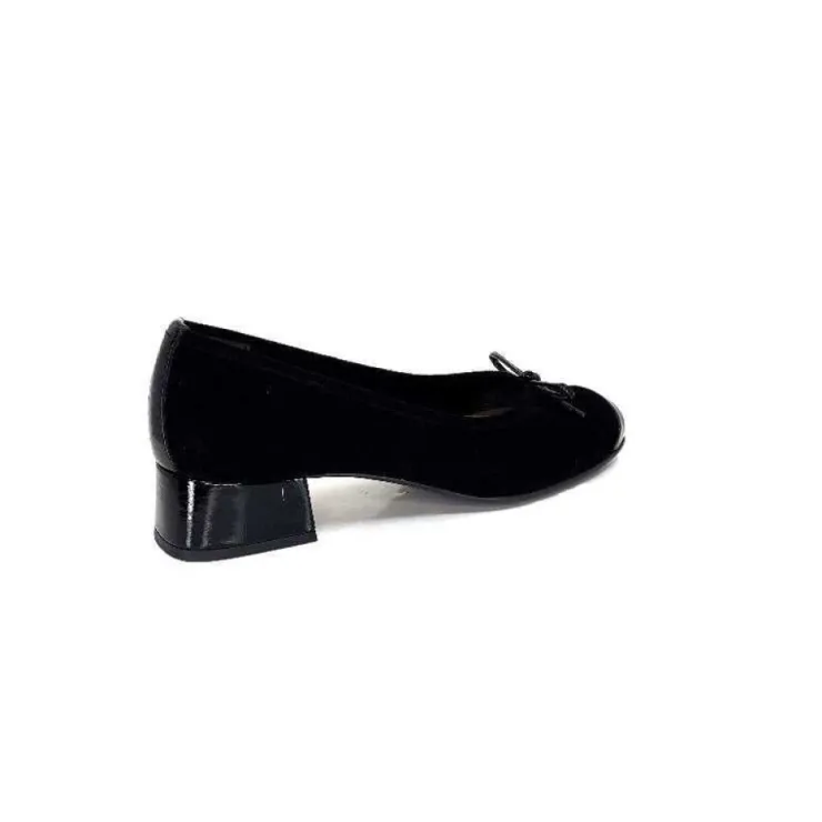 Ivoire0036a Ivoire Amarre Daim Noir*Femme Ballerines