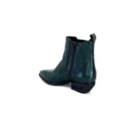 Ivoire0341a Ivoire Ar230 Cuir Metal Vert Bosco*Femme Santiags
