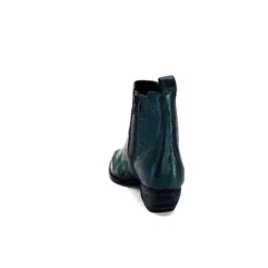 Ivoire0341a Ivoire Ar230 Cuir Metal Vert Bosco*Femme Santiags