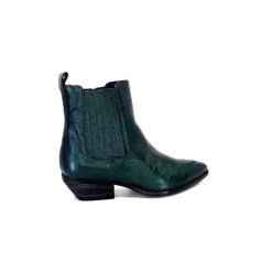 Ivoire0341a Ivoire Ar230 Cuir Metal Vert Bosco*Femme Santiags