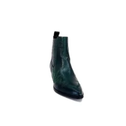 Ivoire0341a Ivoire Ar230 Cuir Metal Vert Bosco*Femme Santiags