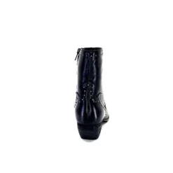 Ivoire0341a Ivoire Ar232 Cuir Noir*Femme Santiags