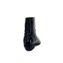 Ivoire0341a Ivoire Ar232 Cuir Noir*Femme Santiags