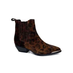 Ivoire0341a Ivoire Ar230 Daim Leo Moka*Femme Santiags