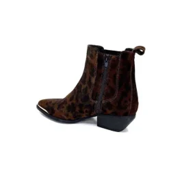 Ivoire0341a Ivoire Ar230 Daim Leo Moka*Femme Santiags