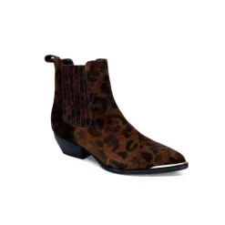 Ivoire0341a Ivoire Ar230 Daim Leo Moka*Femme Santiags