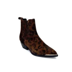 Ivoire0341a Ivoire Ar230 Daim Leo Moka*Femme Santiags