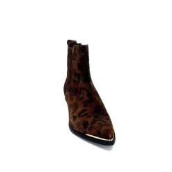 Ivoire0341a Ivoire Ar230 Daim Leo Moka*Femme Santiags