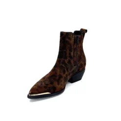Ivoire0341a Ivoire Ar230 Daim Leo Moka*Femme Santiags