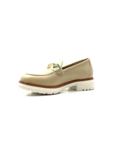 Ivoire0130a Ivoire 8B 4655 Cuir Beige*Femme Mocassins