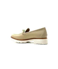 Ivoire0130a Ivoire 8B 4655 Cuir Beige*Femme Mocassins