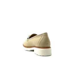 Ivoire0130a Ivoire 8B 4655 Cuir Beige*Femme Mocassins