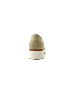 Ivoire0130a Ivoire 8B 4655 Cuir Beige*Femme Mocassins
