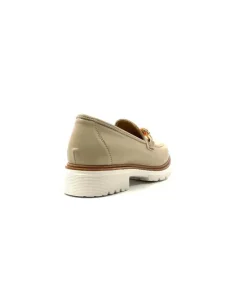 Ivoire0130a Ivoire 8B 4655 Cuir Beige*Femme Mocassins