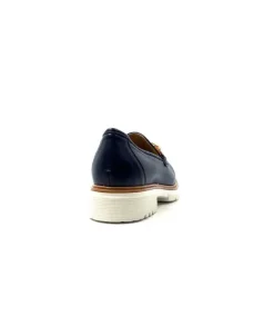 Ivoire0130a Ivoire 8B 4655 Cuir Marine*Femme Mocassins