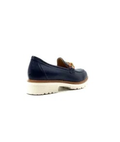 Ivoire0130a Ivoire 8B 4655 Cuir Marine*Femme Mocassins