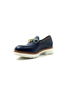 Ivoire0130a Ivoire 8B 4655 Cuir Marine*Femme Mocassins