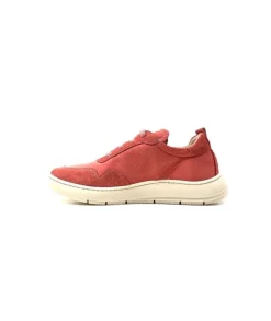 Ivoire0130a Ivoire 2B 4687 Textile Daim Corail*Femme Baskets