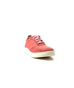 Ivoire0130a Ivoire 2B 4687 Textile Daim Corail*Femme Baskets