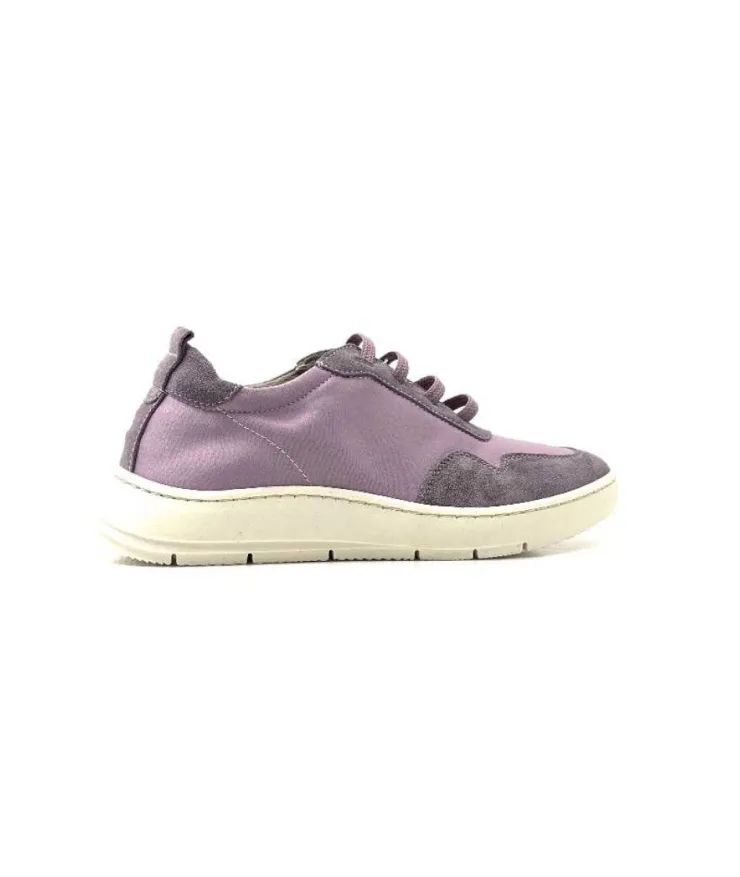 Ivoire0130a Ivoire 2B 4687 Textile Daim Lilla*Femme Baskets