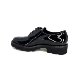 Ivoire0347b Ivoire B038 Cuir Vernis Noir*Femme Lacets
