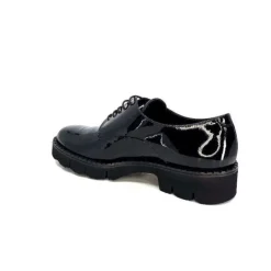 Ivoire0347b Ivoire B038 Cuir Vernis Noir*Femme Lacets