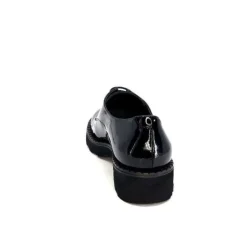 Ivoire0347b Ivoire B038 Cuir Vernis Noir*Femme Lacets
