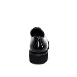 Ivoire0347b Ivoire B038 Cuir Vernis Noir*Femme Lacets