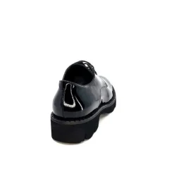 Ivoire0347b Ivoire B038 Cuir Vernis Noir*Femme Lacets