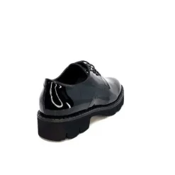 Ivoire0347b Ivoire B038 Cuir Vernis Noir*Femme Lacets