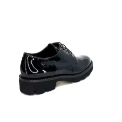 Ivoire0347b Ivoire B038 Cuir Vernis Noir*Femme Lacets