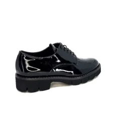 Ivoire0347b Ivoire B038 Cuir Vernis Noir*Femme Lacets