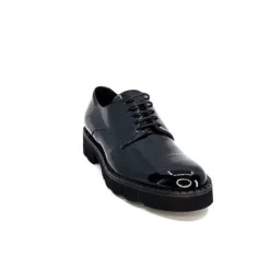 Ivoire0347b Ivoire B038 Cuir Vernis Noir*Femme Lacets