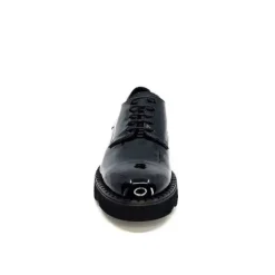 Ivoire0347b Ivoire B038 Cuir Vernis Noir*Femme Lacets