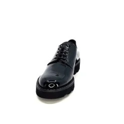 Ivoire0347b Ivoire B038 Cuir Vernis Noir*Femme Lacets