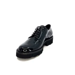 Ivoire0347b Ivoire B038 Cuir Vernis Noir*Femme Lacets