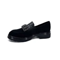 Ivoire0130a Ivoire 8B4914 Daim Noir*Femme Mocassins