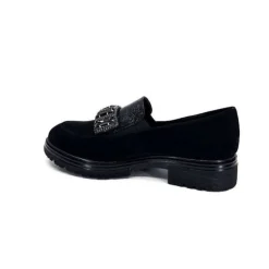 Ivoire0130a Ivoire 8B4914 Daim Noir*Femme Mocassins
