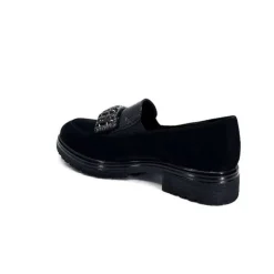 Ivoire0130a Ivoire 8B4914 Daim Noir*Femme Mocassins