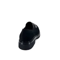 Ivoire0130a Ivoire 8B4914 Daim Noir*Femme Mocassins