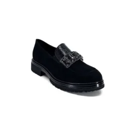 Ivoire0130a Ivoire 8B4914 Daim Noir*Femme Mocassins