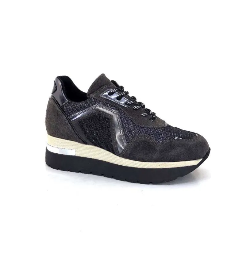 Ivoire0130a Ivoire 9B4425 Daim Piombo*Femme Baskets