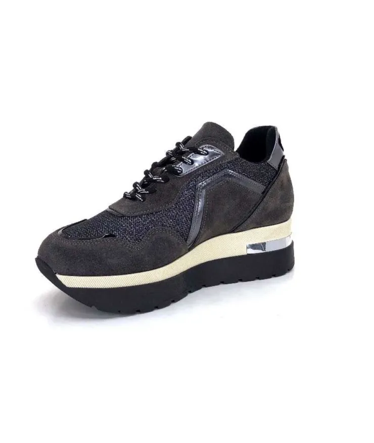 Ivoire0130a Ivoire 9B4425 Daim Piombo*Femme Baskets