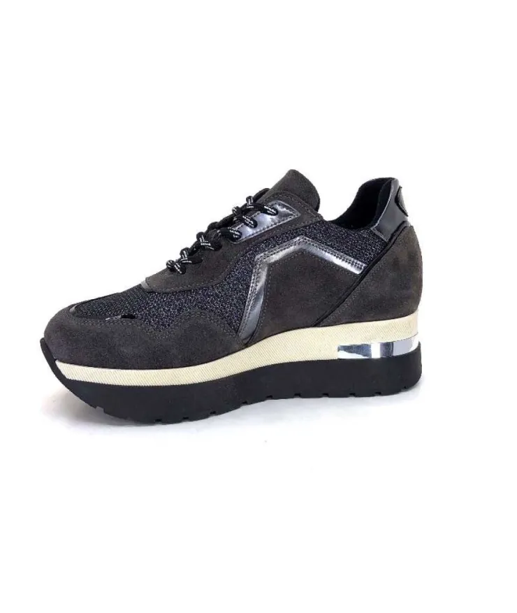 Ivoire0130a Ivoire 9B4425 Daim Piombo*Femme Baskets
