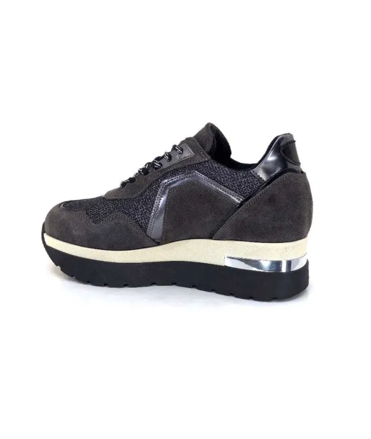 Ivoire0130a Ivoire 9B4425 Daim Piombo*Femme Baskets