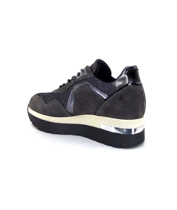 Ivoire0130a Ivoire 9B4425 Daim Piombo*Femme Baskets
