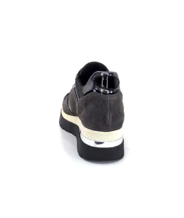 Ivoire0130a Ivoire 9B4425 Daim Piombo*Femme Baskets